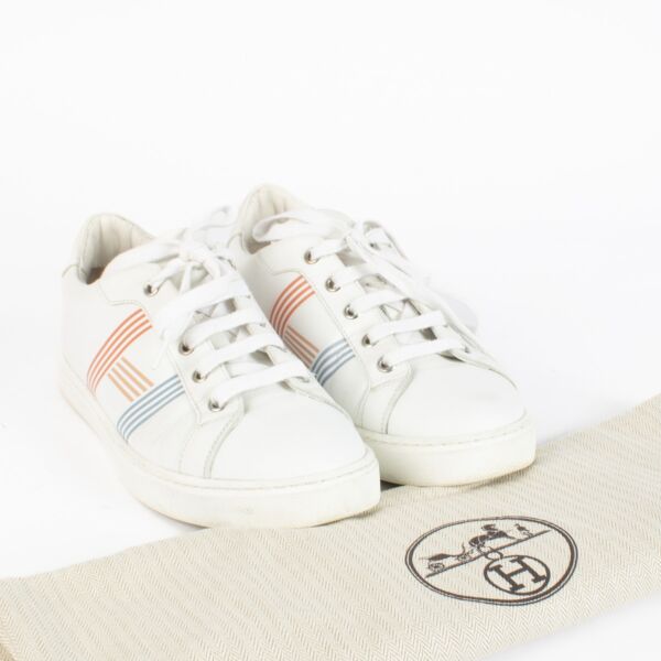 Hermès White Sneakers - Size 37 1/2