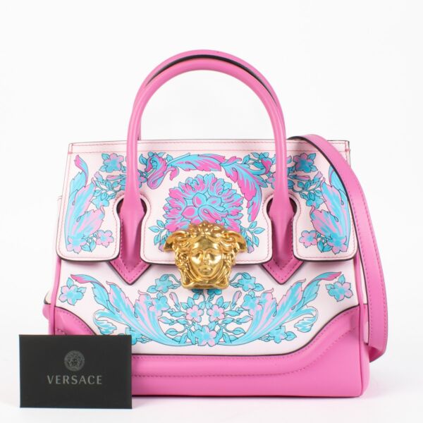 Versace Pink Barocco Medium Palazzo Empire Bag