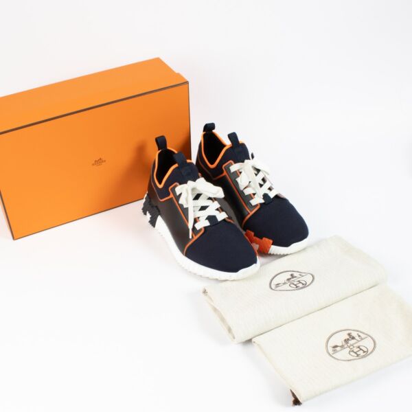 Hermès Blue Depart Slip-on Sneakers - Size 42