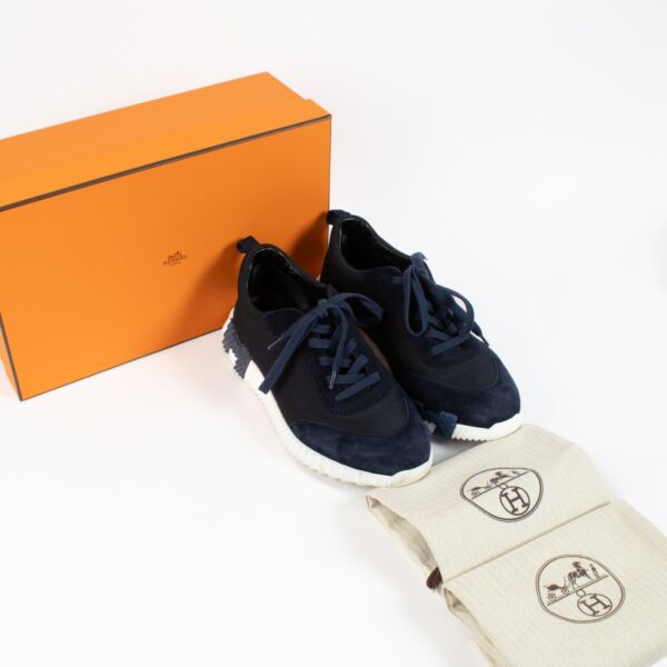 Hermès Blue Bouncing Sneakers - Size 42