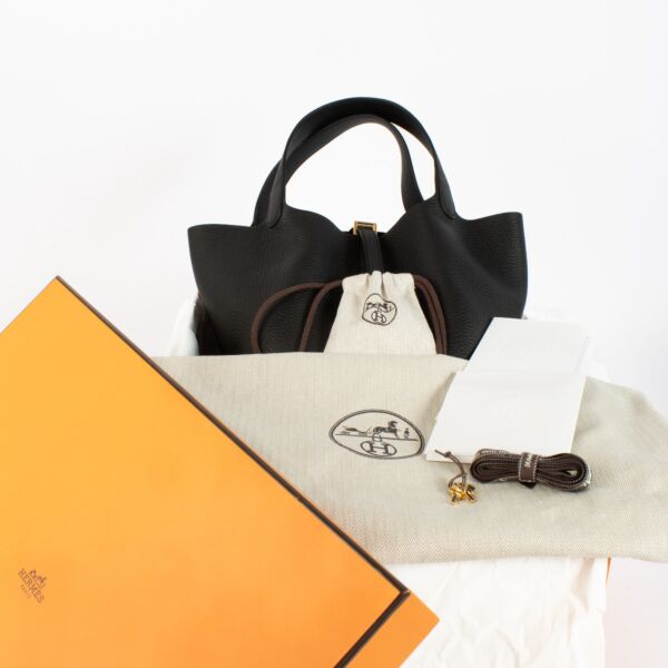 Hermès Picotin Lock 22 Black Clemence GHW
