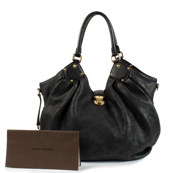 Louis Vuitton Black Mahina Neo L Hobo Bag