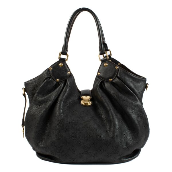 Louis Vuitton Black Mahina Neo L Hobo Bag