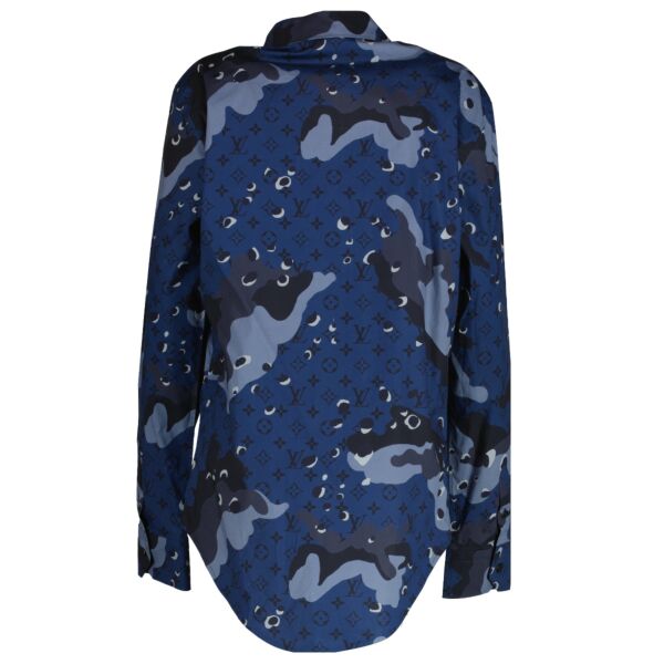 Louis Vuitton Blue Monogram Camouflage Shirt - Size XS