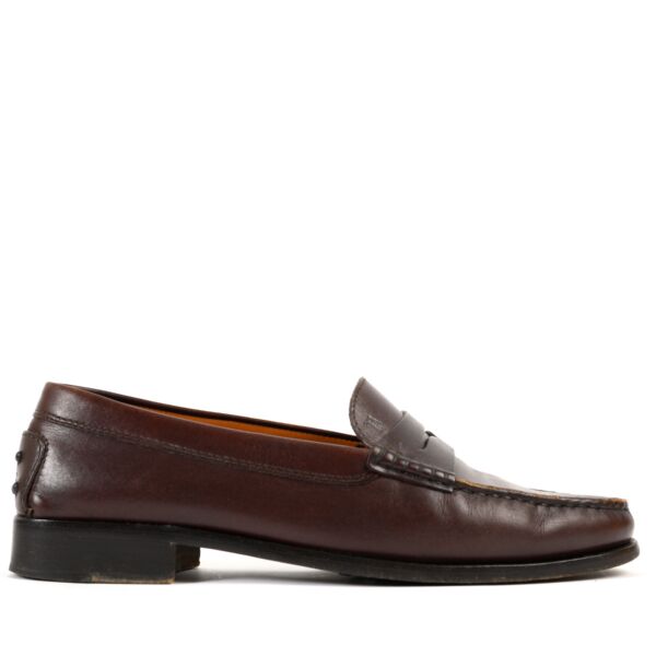 Tods Brown Leather Loafers - size 39.5