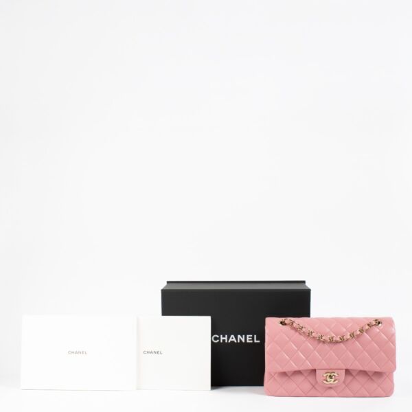 Chanel Pink Lambskin Medium Classic 11.12 Bag