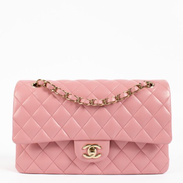 Shop authentic second hand Chanel Pink Lambskin Medium Classic 11.12 Bag on www.labellov.com