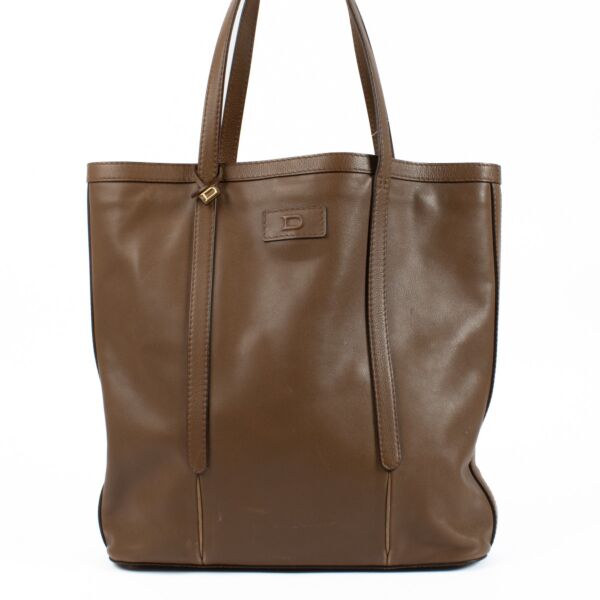 Delvaux Brown Leather Tote Bag