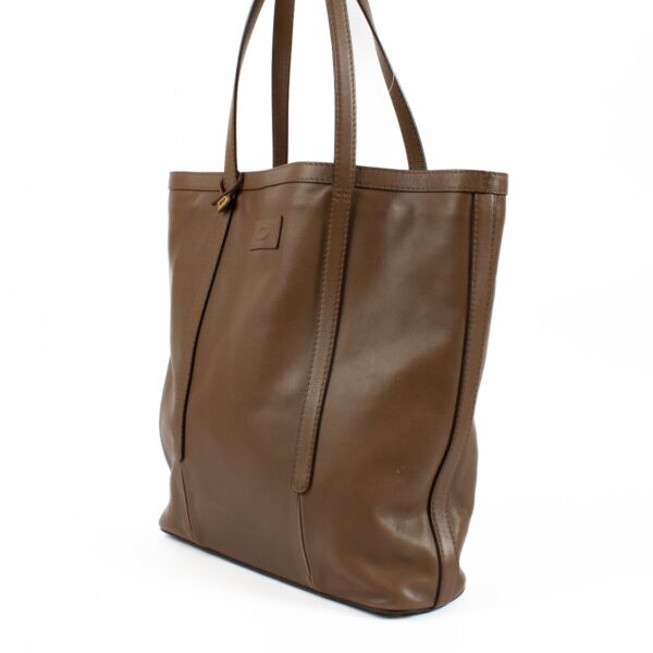 Delvaux Brown Leather Tote Bag
