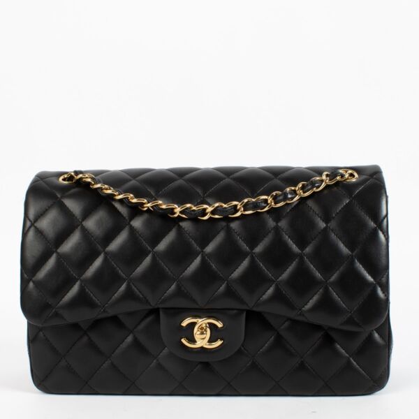 Shop 100% authentic secondhand Chanel Black Lambskin Large Classic Bag on Labellov.com
