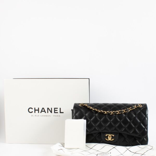 Chanel Black Lambskin Large Classic Bag