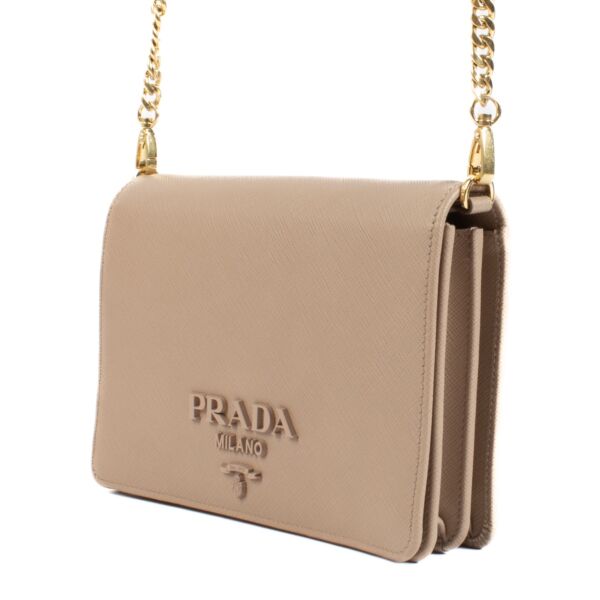 Prada Pink Saffiano Chain Bag 