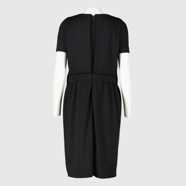 Chanel 11A Black Wool Button Dress - Size 42