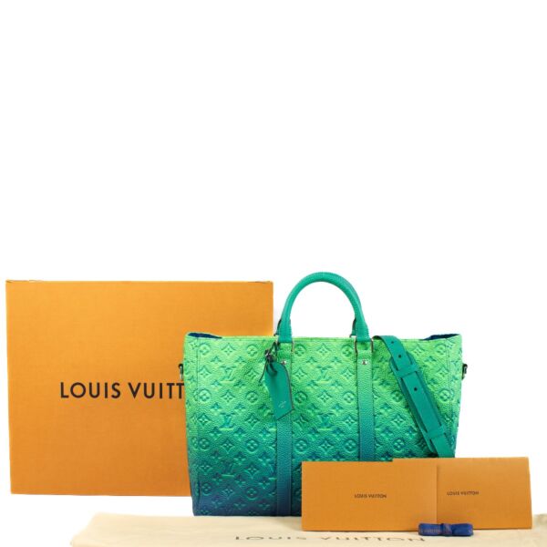 Louis Vuitton Taurillon Illusion Keepall Tote Bag