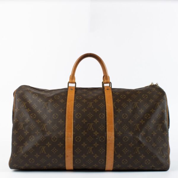 Authentic second hand Louis Vuitton Monogram Keepall 55 on Labellov.com
