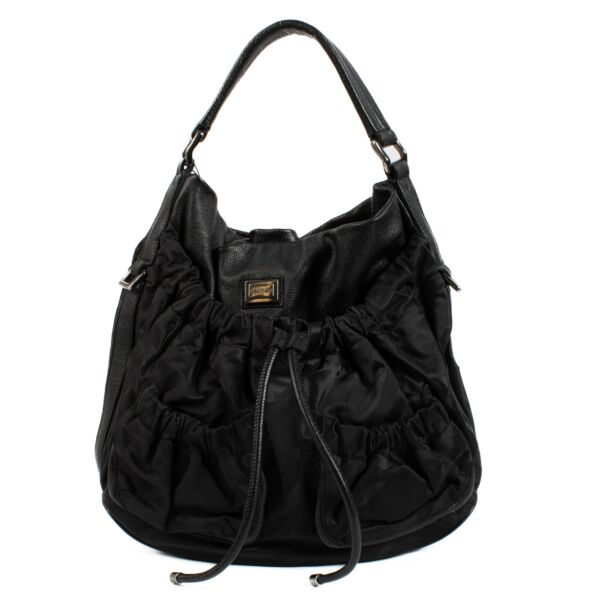 Buy authentic second hand Burberry Black Monogram Leather Top handle Bag at Labellov.com 