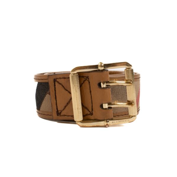 Authentic second hand Burberry monogram belt - size 90 on Labellov.com