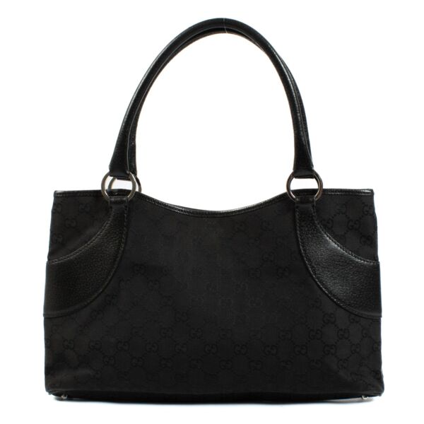 Gucci Black GG Canvas Tote Bag