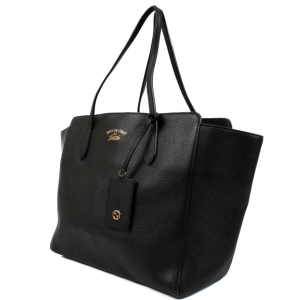 Gucci Black Medium Swing Tote Bag
