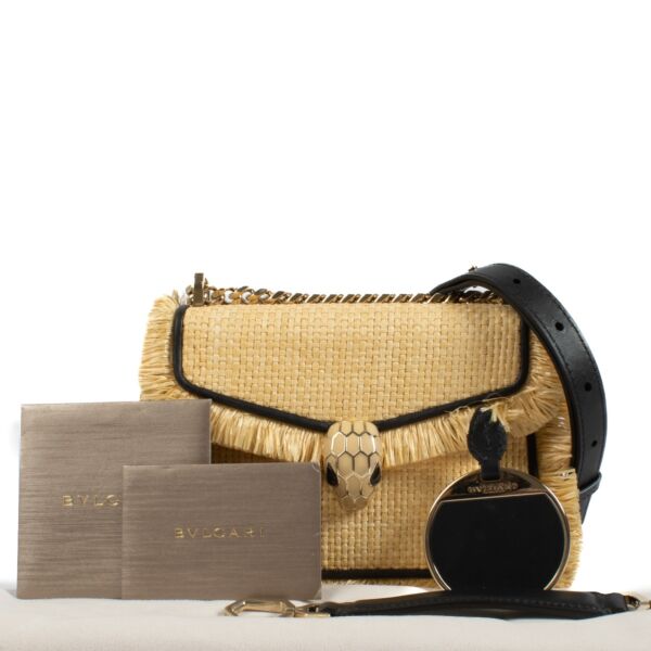 Bulgari Raffia Serpenti Forever Crossbody Bag