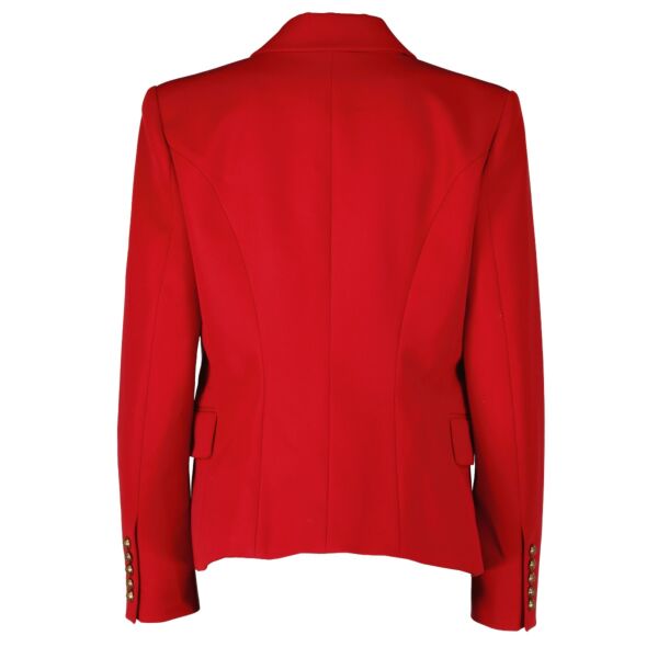 Balmain Red Wool 6 Button Jacket - Size FR44