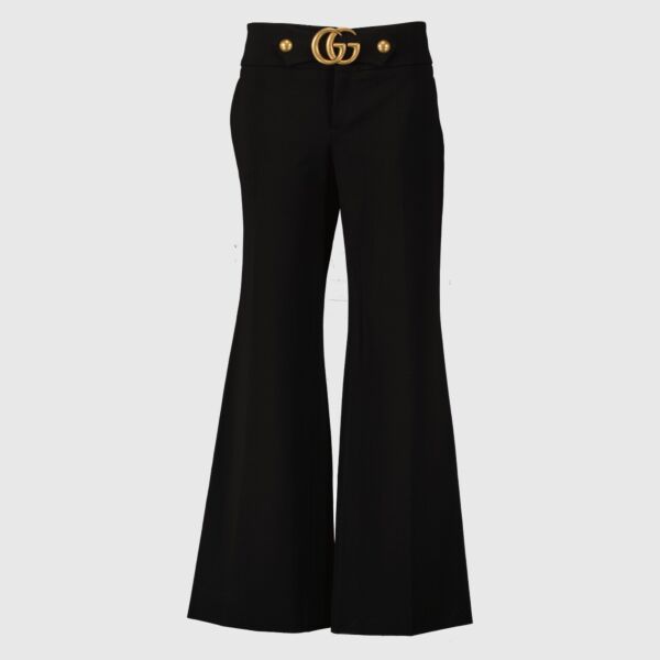 Authentic second-hand Gucci Black GG Trousers-Size IT 48 on labellov.com