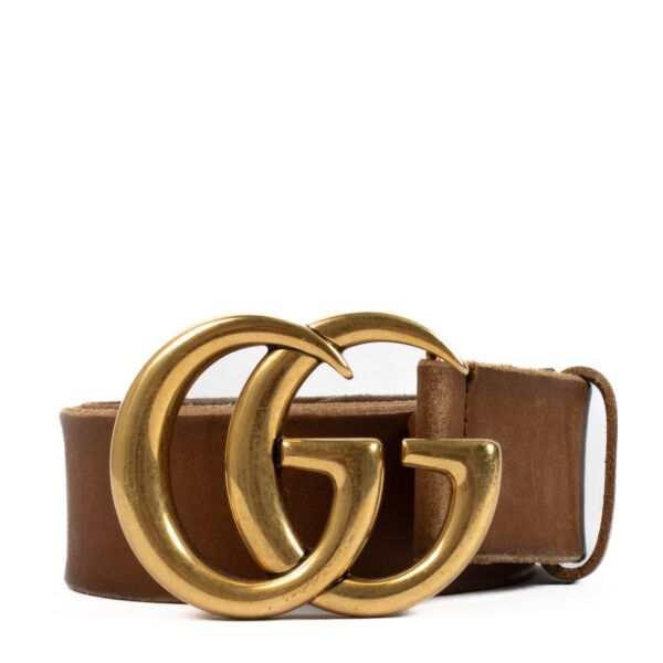 Authentic second hand Gucci Camel GG Marmont Belt on Labellov.com