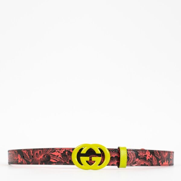 Gucci Interlocking G Printed Belt-Size 100