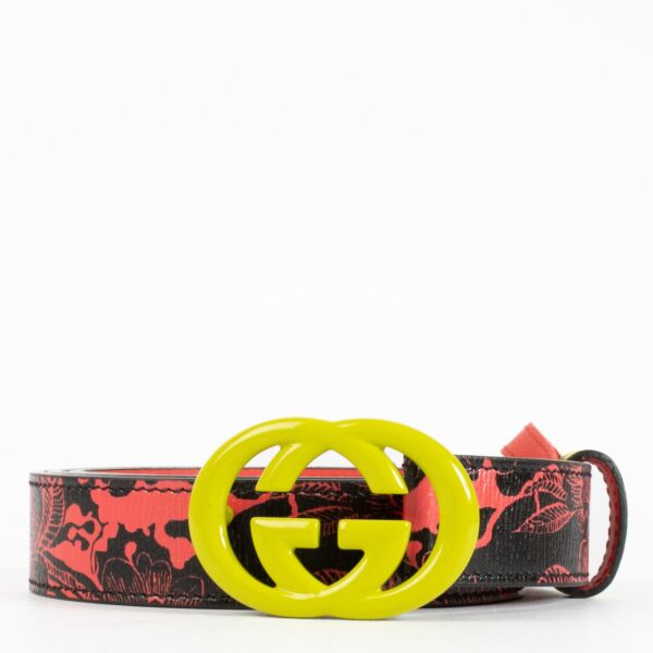 Authentic second hand Gucci Interlocking G Printed Belt-Size 100 on labellov.com