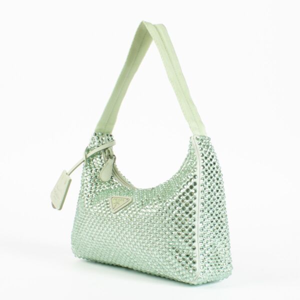Prada Green Crystal Re-Edition 2000 Bag