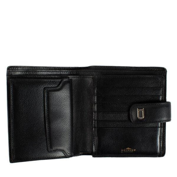 Delvaux Black Leather Dinar Wallet