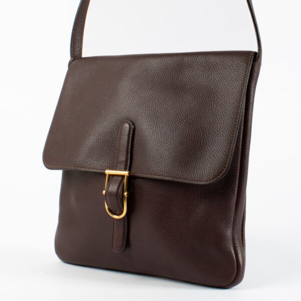 Delvaux Burgundy Kot Messenger Bag