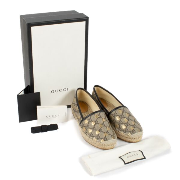 Gucci GG Supreme Bee Espadrilles - Size 38,5