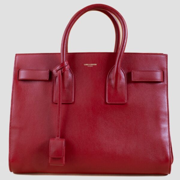 Shop 100% authentic second hand Saint Laurent Red Sac de Jour Small on Labellov.com