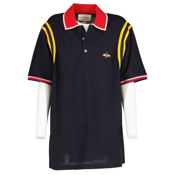 Authentic second hand Gucci Blue Mesh Polo Shirt on Labellov.com