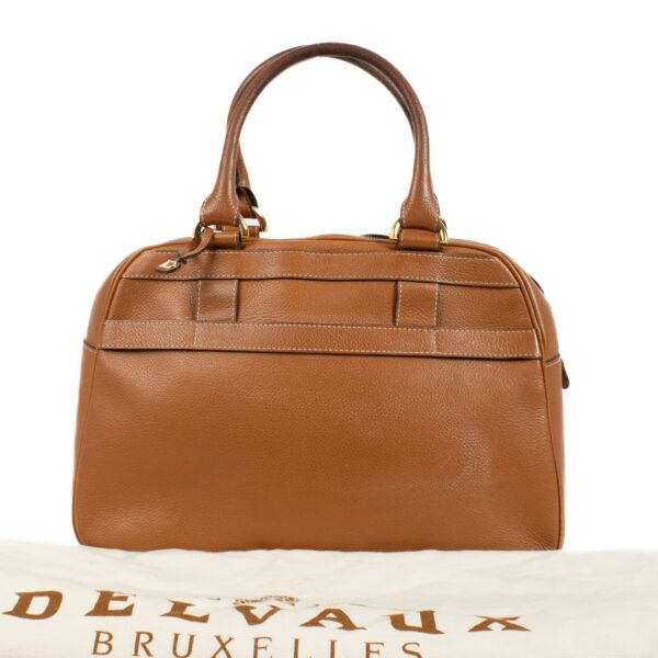 Delvaux Camel Leather Parole GM Bag