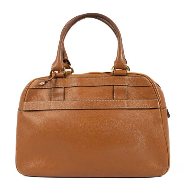 Delvaux Camel Leather Parole GM Bag