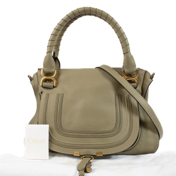 Chloé Green Marcie Double Carry Shoulder Bag