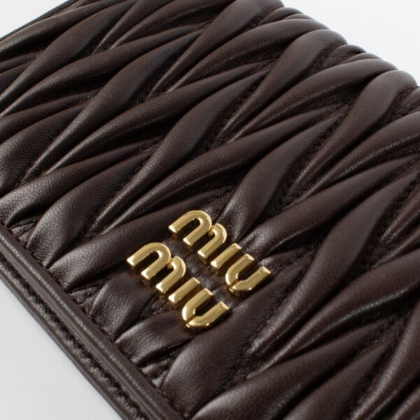 Miu Miu Bruyère Matelasse Flap Wallet