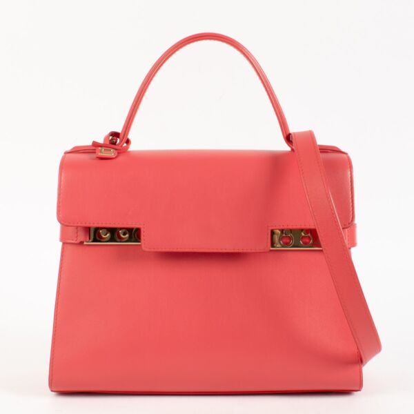 Authentic Preloved Delvaux Rose Candy Calf Souple Tempête MM on Labellov.com