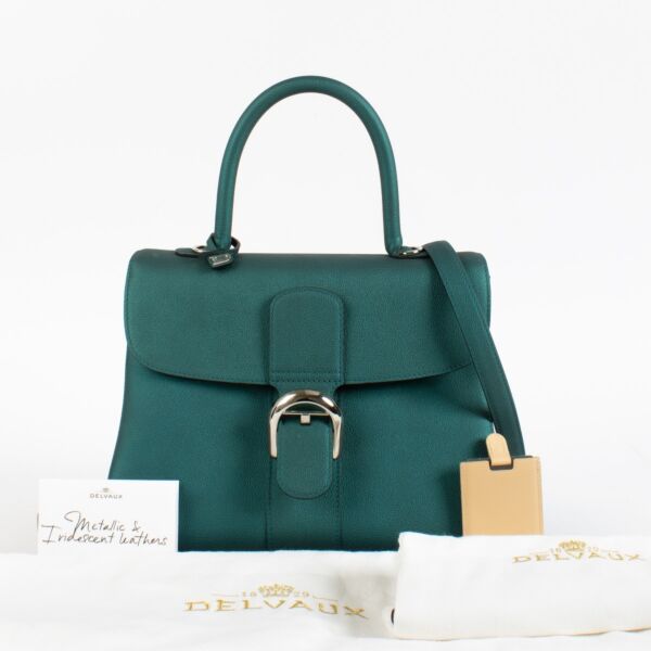 Delvaux Metallic Peacock Rodeo Calf Brillant MM Bag