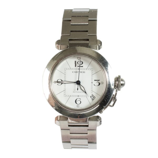 Buy authentic second hand Cartier Silver Pasha Watch 35mm at Labellov.com 