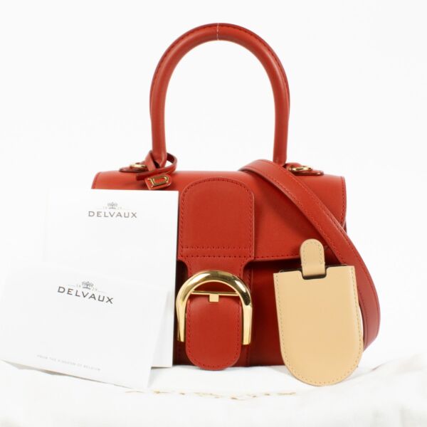Delvaux Scarlet Red Box Calf Brillant Mini