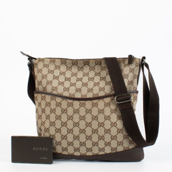 Gucci GG Canvas Messenger Bag Crossbody 