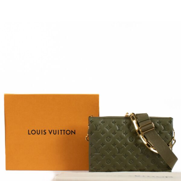Louis Vuitton Khaki Coussin MM
