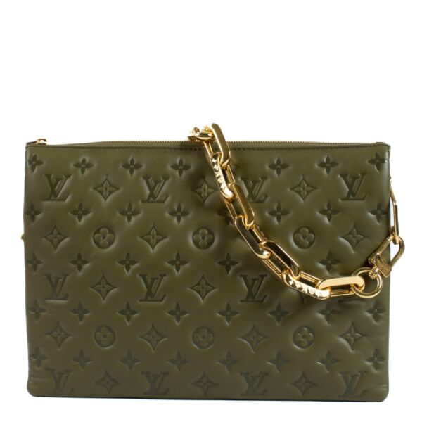 Louis Vuitton Khaki Coussin MM
