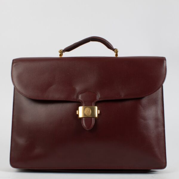 Shop 100% authentic second hand Cartier Burgundy Vintage Briefcase on Labellov.com