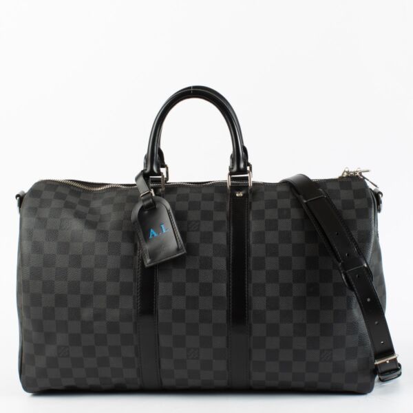 Authentic Second Hand Louis Vuitton Damier Graphite Keepall Bandouliere 45 on Labellov.com