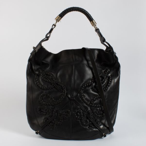 Ferragamo Black Large Hobo Bag