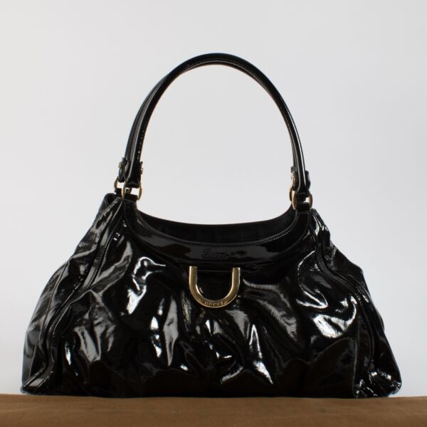 Gucci Black Patent Leather Abbey Bag